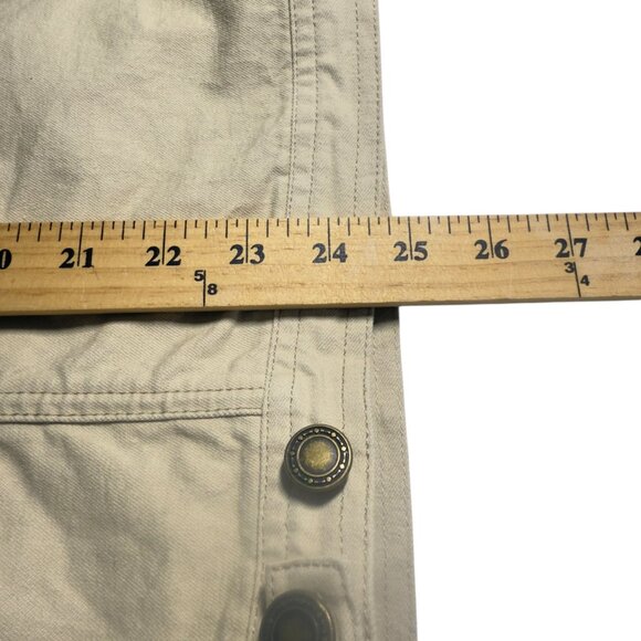 Y2K Denim & Co Women's Light Tan Western Beaded Button Up Shacket Size M - Picture 13 of 15